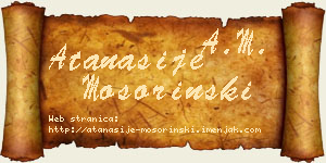 Atanasije Mošorinski vizit kartica